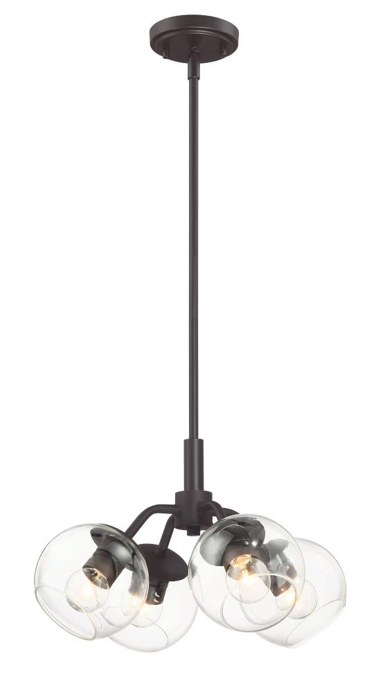 Meridian 4 Light Convertible Pendant / Semi-Flush